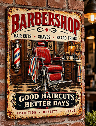 Vintage retro barbershop good - vintage,